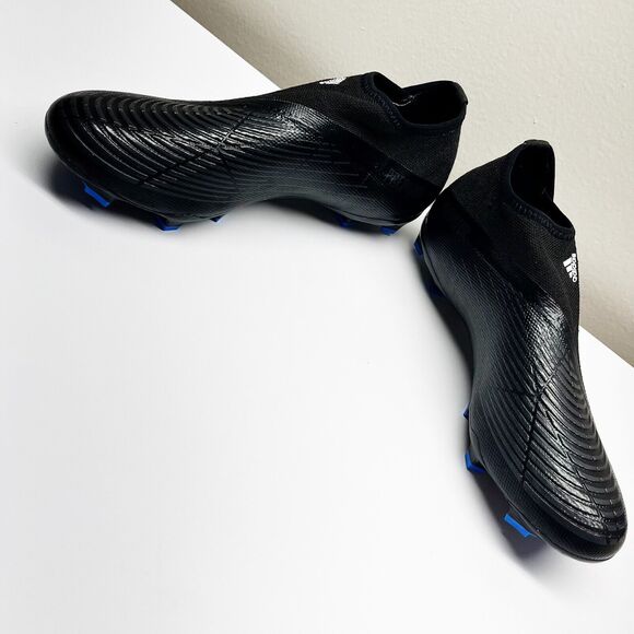 NEW Adidas Predator Edge .3 Laceless FG Soccer Cleats Black Shoes Mens Sz 6.5 - Picture 5 of 8
